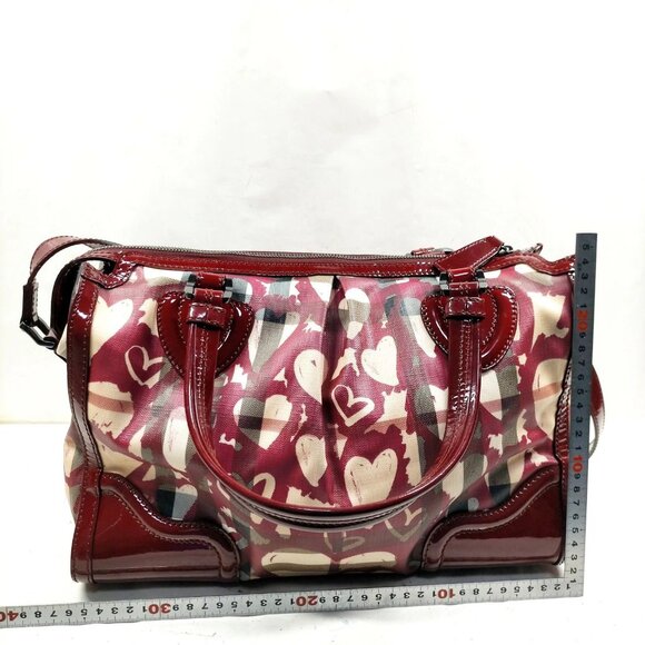Burberry Bordeaux PVC Hand Bag mon455-102725 - Picture 2 of 16
